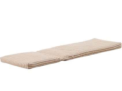 Pruhovaný béžovo-bílý polštář na lehátko kave home Dirome 50 x 175 cm