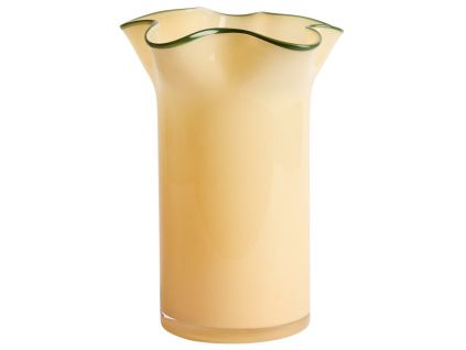 Žlutá skleněná váza Kave Home Endasi 31 cm
