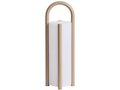 Béžová přenosná zahardní lampa Kave home Leros 48 cm