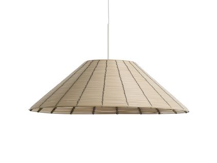 Béžové stínidlo z umělého ratanu Kave Home Saranella ⌀ 50 cm