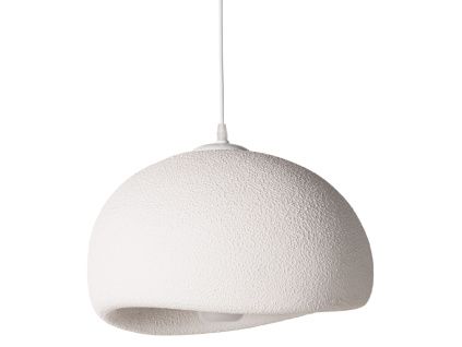 Bílé závěsné světlo Micadoni Edu 40 cm