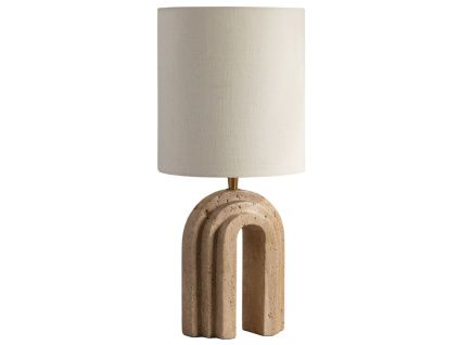 Travertinová stolní lampa Micadoni Doris 44 cm