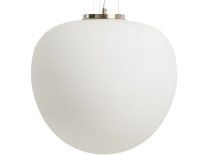 Opálově bílé skleněné závěsné světlo kave home Ardali Ø 40 cm