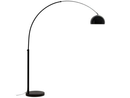 Černá stojací lampa kave home Madali 160/185 cm