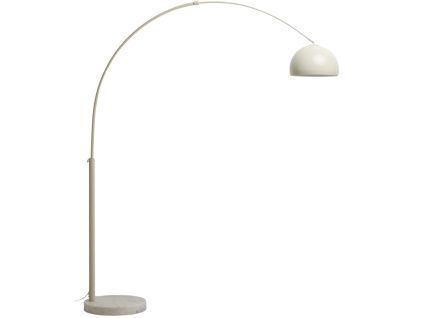 Bílá stojací lampa kave home Madali 160/185 cm
