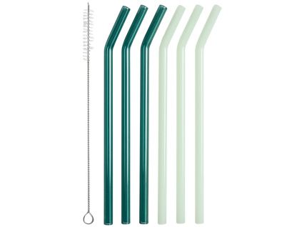 Set šesti skleněných brček Kave Home Micla