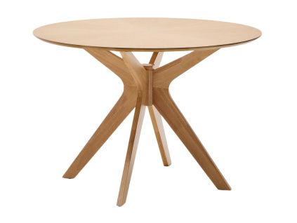 Dubový jídelní stůl Kave Home Naanim ⌀ 100 cm