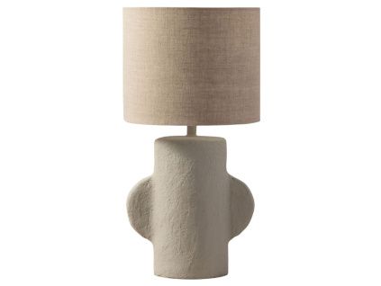 Béžová stolní lampa Micadoni Calantha 43 cm