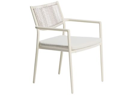 Krémová kovová zahradní židle kave home Argasi