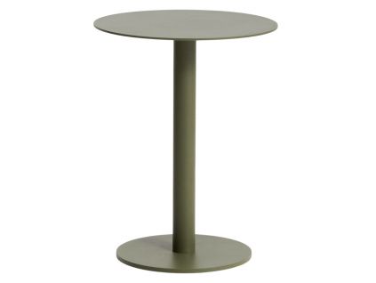 Zelený hliníkový zahradní stolek Kave Home Asinara ⌀ 40 cm
