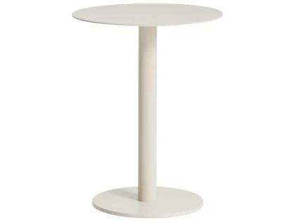Krémový hliníkový zahradní stolek Asinara ⌀ 40 cm