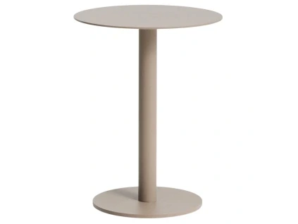 Béžový hliníkový zahradní stolek Asinara ⌀ 40 cm