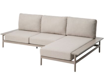 Béžová zahradní rohová pohovka kave home Vathi 250 cm, pravá