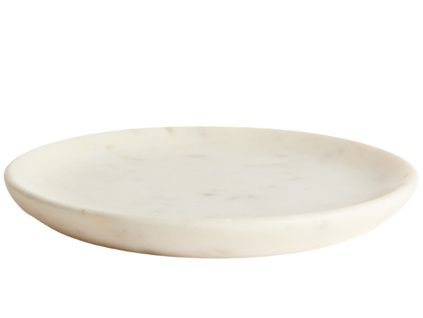 Bílý mramorový dezertní talíř Kave Home Erefi 23 cm
