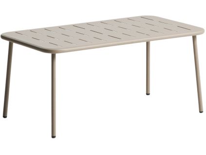 Béžový kovový zahradní stolek kave home Zivia 90 x 50cm