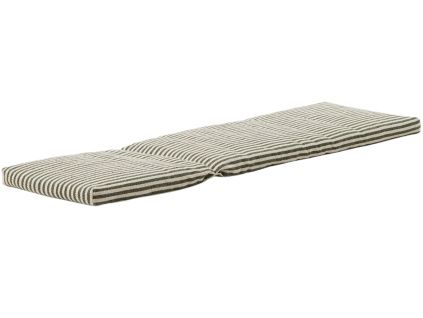 Pruhovaný zeleno-bílý polštář na lehátko kave home Dirome 50 x 175 cm