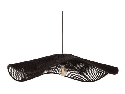 Černé závěsné světlo Micadoni Palmier 78 cm