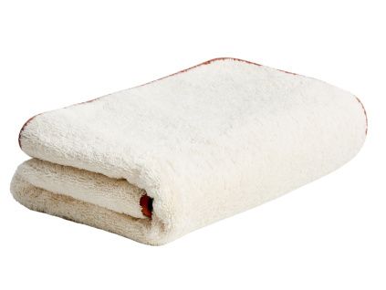 Bílo-oranžový bavlněný ručník Kave Home Sedora 70 x 140 cm