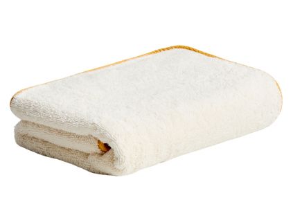Bílo-žlutý bavlněný ručník Kave Home Sedora 70 x 140 cm