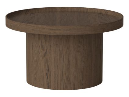Tmavý dubový konferenční stolek Plateau 61 cm
