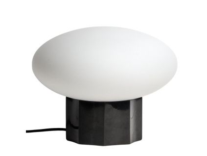 Černá mramorová stolní lampa Kave Home Idela Ø26 cm