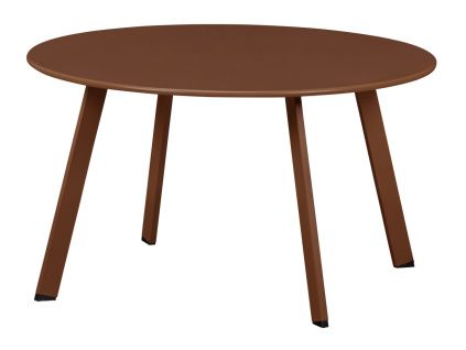 Hnědý kovový zahradní stolek Fer ø 70 cm