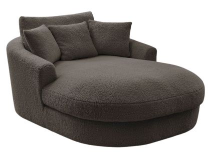 Hnědá bouclé lenoška Belem 198 cm