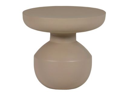 Béžový kovový odkládací stolek Bova ø 45 cm