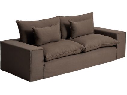 Hnědá pohovka Kave Home Anarela 280 cm s odnímatelným potahem