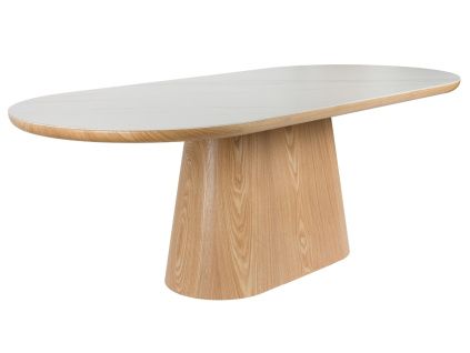 Dubový jídelní stůl WLL ALMIRA 180 x 90 cm s mramorovým dekorem