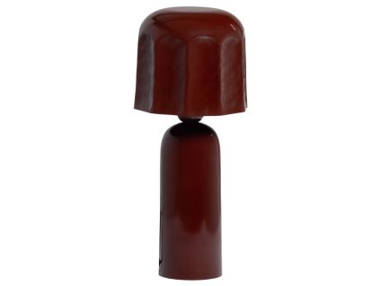 Červená kovová stolní lampa Lumira 39 cm