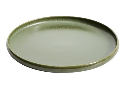 hjZelený keramický talíř Kave Home Uilo 26,5 cm