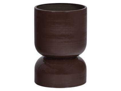 Hnědý kovový květináč Toval ø 28 cm