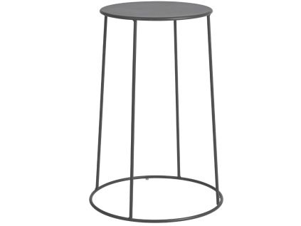 Antracitový kovový zahradní stolek Bizzotto Austin ø 35 cm