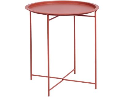 Terakotový kovový zahradní stolek Bizzotto Austin ø 46 cm