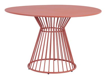 Terakotový kovový zahradní stůl Bizzotto Austin ø 120 cm