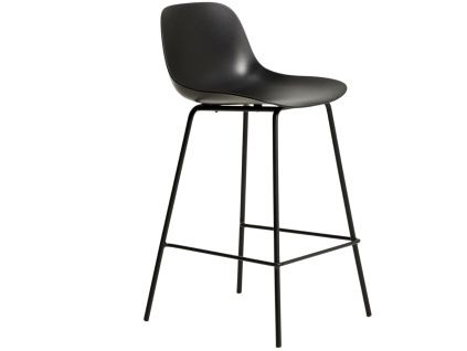 Černá plastová barová židle Kave Home Altea 65 cm