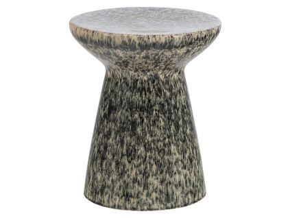 Černobílý keramický odkládací stolek Fleck ø 35 cm