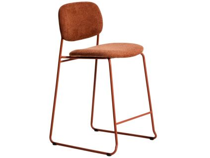 Terakotově červená barová židle Kave Home Meli 65 cm