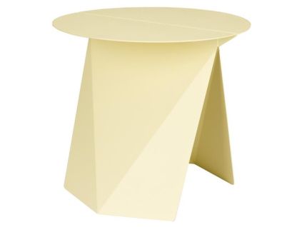 Žlutý kovový odkládací stolek FOLDY 46 cm