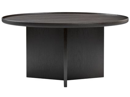 Černý dubový konferenční stolek Woodman Cala ⌀ 83 cm