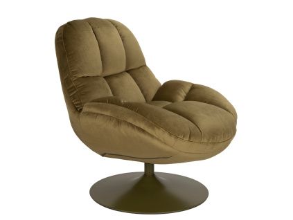 Zelené otočné lounge křeslo BEEFY