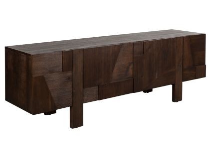 Hnědá dřevěná komoda BRUNEAU 188 x 45 cm