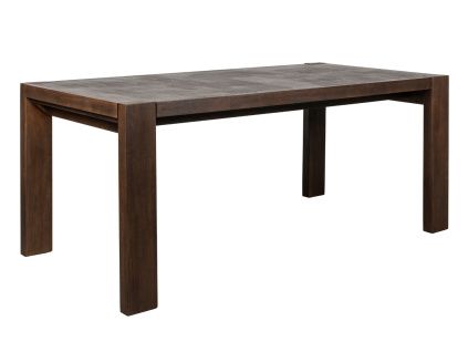 Hnědý dřevěný jídelní stůl BRUNEAU 180 x 90 cm