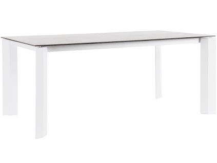 Bílý keramický zahradní rozkládací stůl Bizzotto Otavio 180 x 95 cm
