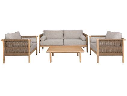 Dřevěný zahradní set pohovky, křesel a stolku OASIS