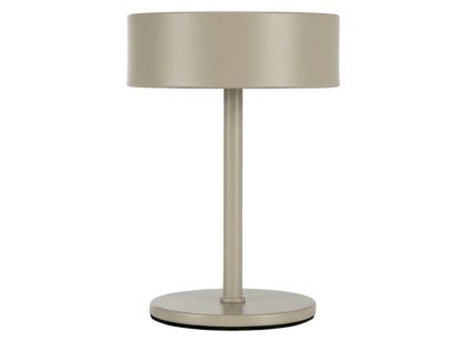 Béžová kovová nabíjecí stolní LED lampa MINI