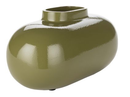 Zelená hliníková váza DROPLET M