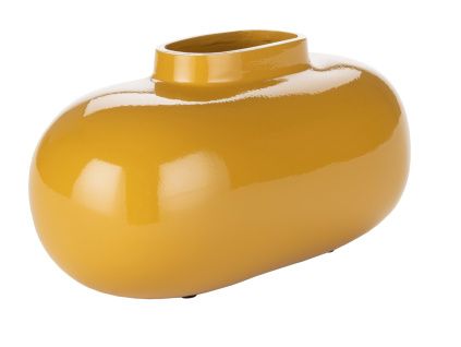 Žlutá hliníková váza DROPLET M