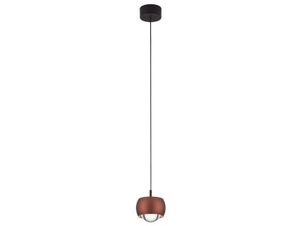 Hnědé závěsné LED světlo Nova Luce Conga 10 cm